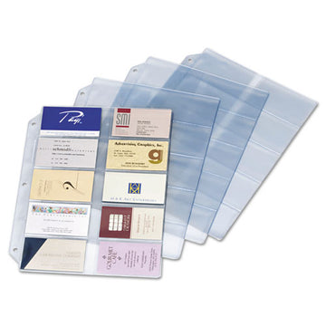 Cardinal® Business Card Refill Pages, For 2 X 3.5 Cards, Clear, 20 Cards-sheet, 10 Sheets-pack freeshipping - TVN Wholesale